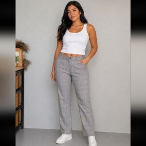 SKINNY FIT Check Stretchy Crop Chinos 34